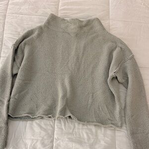 Free People Gray Mockneck Sweater